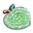 Handmade Crystal Rhinestone Apple Design Beaded Patches Decor DIY Iron Sew on Bag Applique
