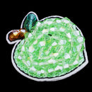 Handmade Crystal Rhinestone Apple Design Beaded Patches Decor DIY Iron Sew on Bag Applique