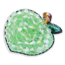 Handmade Crystal Rhinestone Apple Design Beaded Patches Decor DIY Iron Sew on Bag Applique