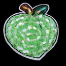Handmade Crystal Rhinestone Apple Design Beaded Patches Decor DIY Iron Sew on Bag Applique