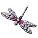 Dragonfly Embroidered Beaded Rhinestones Patch Sew on Applique Garment Decoration