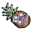 Iron on Pineapple Embroidered Beaded Rhinestones Patch Sewing Applique Garment Decoration