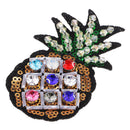Iron on Pineapple Embroidered Beaded Rhinestones Patch Sewing Applique Garment Decoration