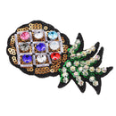 Iron on Pineapple Embroidered Beaded Rhinestones Patch Sewing Applique Garment Decoration