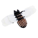 Bee Sequins Beaded Patch Sew on Patch Embroidered Applique DIY Garment Decoration