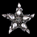 Star Pentagram Beaded Rhinestone Applique Sew on Patch DIY Clothing Accessories