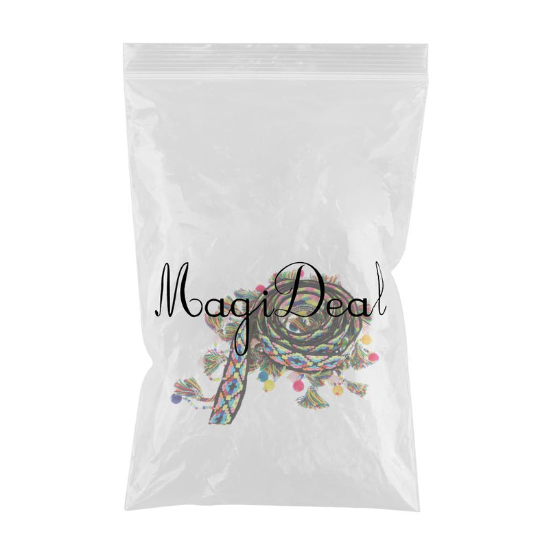 1 Yard Retro Rainbow Pom Pom Tassel Trim Ball Fringe Ribbon for DIY Sewing Craft