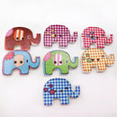 50 Pieces Wood Elephant Buttons Two Hole Buttons Sewing Coat Craft 29 x 20mm