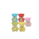 50pcs Cartoon Printed Bear Wood Buttons 2 Holes For Sewing Scrapbooking DIY