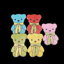 50pcs Cartoon Printed Bear Wood Buttons 2 Holes For Sewing Scrapbooking DIY