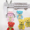 50pcs Cartoon Printed Bear Wood Buttons 2 Holes For Sewing Scrapbooking DIY