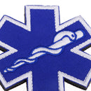 Blue International Rescue Mark Shape Patch Applique Sew On Outdoor Backpack 70mm