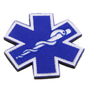 Blue International Rescue Mark Shape Patch Applique Sew On Outdoor Backpack 70mm