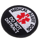Embroidery " Medical Allert Dog " Applique Patch Sew On Bag Hat Jeans Craft Black