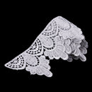 1 Yard Metallic Embroidery Flowers Crown Lace Trim Bridal Wedding Sewing DIY