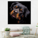 Full Drill Black Dog DIY 5D Diamond Painting Embroidery DIY Paint By Number Kit Home Wall Decoration