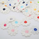 50Pcs Daisy Flowers Embroidered Sew On Applique Lace Patches Sewing Trims Clothes Wedding Dress Craft
