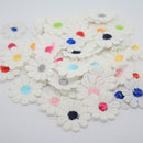 50Pcs Daisy Flowers Embroidered Sew On Applique Lace Patches Sewing Trims Clothes Wedding Dress Craft