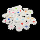 50Pcs Daisy Flowers Embroidered Sew On Applique Lace Patches Sewing Trims Clothes Wedding Dress Craft