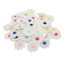50Pcs Daisy Flowers Embroidered Sew On Applique Lace Patches Sewing Trims Clothes Wedding Dress Craft