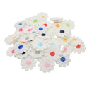 50Pcs Daisy Flowers Embroidered Sew On Applique Lace Patches Sewing Trims Clothes Wedding Dress Craft