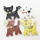 50 Pieces Mixed Color Wood Buttons 2-holes Cat Buttons for DIY Sewing Scrapbooking