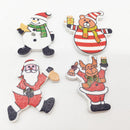 50 Pieces Mixed Christmas Pattern Wood 2 Hole Buttons for DIY Sewing Scrapbooking