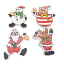 50 Pieces Mixed Christmas Pattern Wood 2 Hole Buttons for DIY Sewing Scrapbooking