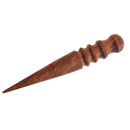 Wood Leathercraft Round Wood Edge Slicker Burnisher for DIY Leather Working