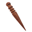Wood Leathercraft Round Wood Edge Slicker Burnisher for DIY Leather Working