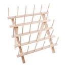 Thread Holder Wood Rack 28 Spool Stand Thread Cones Organizer Foldable Wall