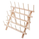 Thread Holder Wood Rack 28 Spool Stand Thread Cones Organizer Foldable Wall