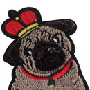 Large Pug Dog Embroideried Iron On Patch Badge Applique Clothing Accessories