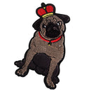 Large Pug Dog Embroideried Iron On Patch Badge Applique Clothing Accessories