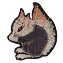 SQUIRREL IRON ON PATCH 63 x 54 mm