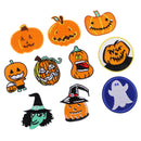 10 Pieces Assorted Halloween Embroidered Sew Iron On Patches Appliques DIY Decoration