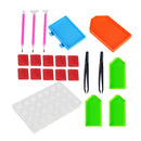 21Pcs 5D Diamond Painting Tools Drilling Pens & Plastic Trays & Glue Clays & Tweezers