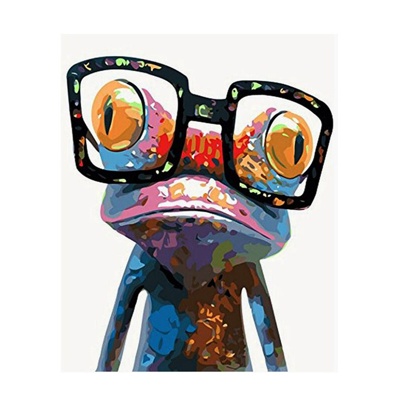 1 Set of Diamond Painting Kit Craft Embroidery Cross Crafts Stitch Home Decoration(Cool Frog)