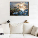 Full Drill Seascape DIY Diamond Painting Embroidery Cross Stitch Kit Home Decoration 45x35cm