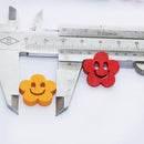 100pcs Cartoon Smile Plum 2 Holes Wooden Buttons for Sewing Accessories 20mm