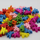 100pcs Cartoon Dragonfly Wooden Button 2 Holes for Sewing Scrapbooking DIY Crafts