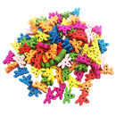 100pcs Cartoon Dragonfly Wooden Button 2 Holes for Sewing Scrapbooking DIY Crafts