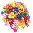 100Pcs/lot Cartoon Rabbit Wood Button for Hat Doll Making Sewing Embelishments