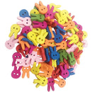 100Pcs/lot Cartoon Rabbit Wood Button for Hat Doll Making Sewing Embelishments
