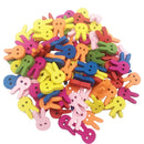 100Pcs/lot Cartoon Rabbit Wood Button for Hat Doll Making Sewing Embelishments