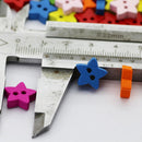 100 Pieces Wooden Star 2 Holes Buttons Embellishments Flatback for Sewing Crafting Scrapbooking DIY 13mm