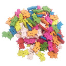 100pcs Cartoon Cow Wooden Buttons 24 x 17mm Sewing Crafts 2 Holes Wholesales