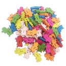 100pcs Cartoon Cow Wooden Buttons 24 x 17mm Sewing Crafts 2 Holes Wholesales