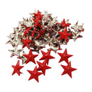 50 Pieces DIY Red Star Rivets Studs Alloy Decorative Buttons Garment DIY Crafts