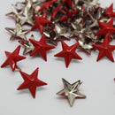 50 Pieces DIY Red Star Rivets Studs Alloy Decorative Buttons Garment DIY Crafts